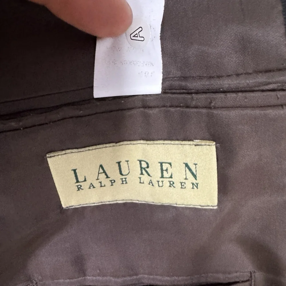 Ralph Lauren Blazer Men 48L Wool Suit Jacket 2 Button Vintage Chocolate Brown